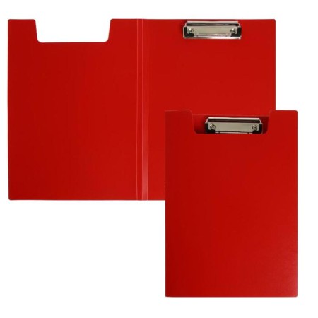 Folder-planet with A4 clamp, 1.2 mm, calligrata, plastic, red (clipboard with a lid)