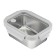 Smart Solutions lunch box, glass cover, 800 ml, gray color.