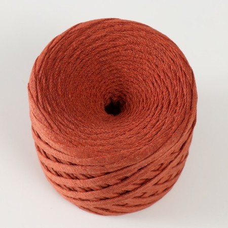 Knitted yarn "Ribbon" 85m/170 ± 5 g (chestnut)-1