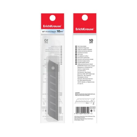 Blade for the clerical knife Erichkrause, 18 mm, 10 pieces, in a plastic container-2
