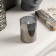 Silver LED candle, 7.5 × 10 × 7.5 cm, wax, plastic, batteries AAAX3 (not in the kit), glow warm white