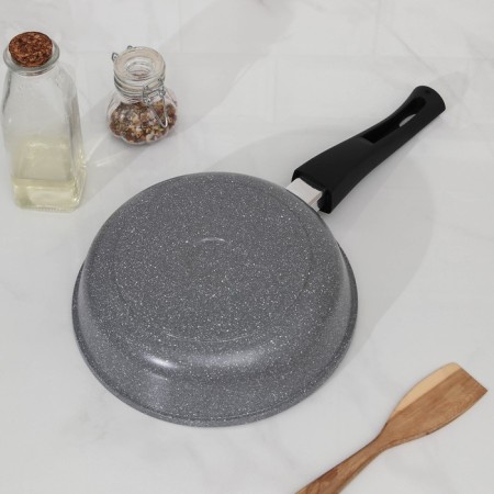 Flot Dilan "Marbl", d = 22 cm, glass cover, removable handle, anti -stick coating-2