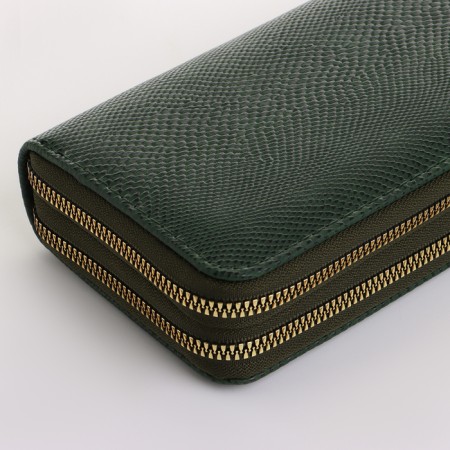 Women's wallet on lightning, green color-2