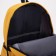 School backpack on lightning from textiles, 3 pockets, yellow color
