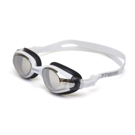 ATEMI N9303M swimming glasses, silicone, white/black color