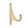 Furniture hook CAPPIO Classic, one -rot, matte gold