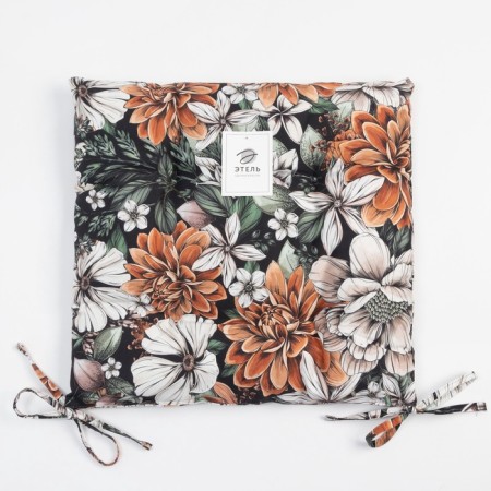 Siddle on the chair Ethel "Meadow Flower" 42x42 cm, 100% cotton, sarzha 190 g/m2-6