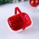 Wicker basket "New Year", red, 15 × 12 × 7.5/25 cm, veneer