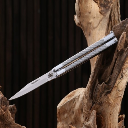 Buratino butterfly knife 19cm, blade 82mm/1.9mm, steel 420