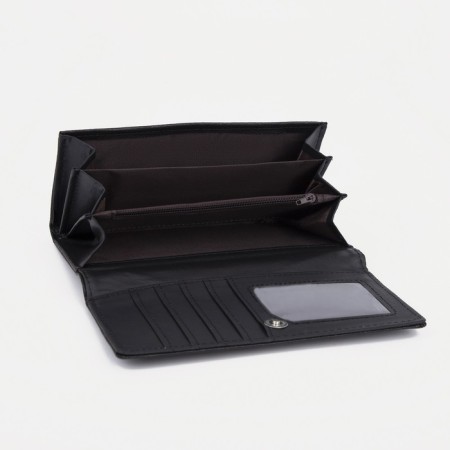 Women's wallet on a magnet, black color-2