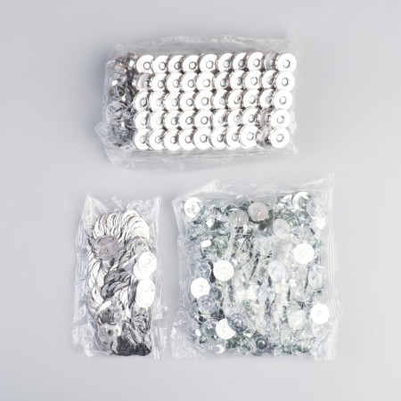 Magnetic button, d = 14 mm, silver color-4