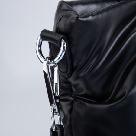 Luggage bag, external pocket, long belt, black color-4