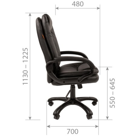 Chair Chairman 668 Eco -Premium Black, black plastic-4