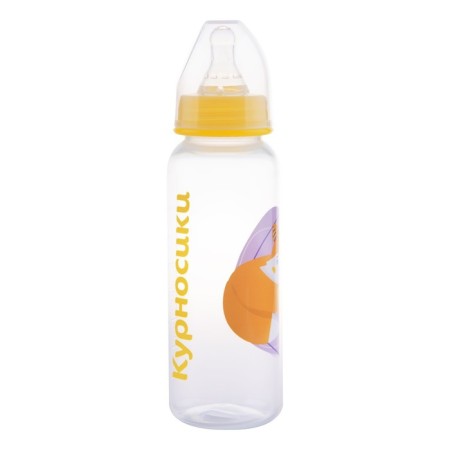 Polypropylene bottle with silicone bowl of milk, 250 ml, mix-3