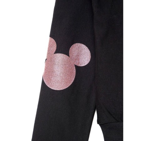 Female sweatshirt CONTE ELEGANT, XXS size, Black-Dusty Rose color-5