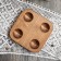 Adelica eggs and cupcake stand, 4 compartments, d = 13 cm, 13 × 13 × 1.8 cm, array of birch