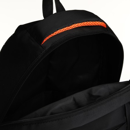 Youth backpack on a zipper, 4 pockets, black color/orange-5