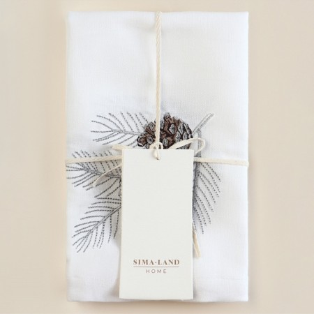 Set of napkins with embroidery SL Home "New Year" 40x40cm-2 pcs., Len 100%-12