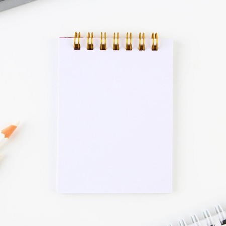Set of Notepad "Golden Teacher", A7 format, 32 sheets, plastic pen, blue paste-5