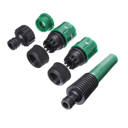 Set: nozzle for irrigation, connector, connector with aquastop 1/2 "(12 mm), adapter 1/2" −3/4 "(12 mm --19 mm), ABS plastic-1