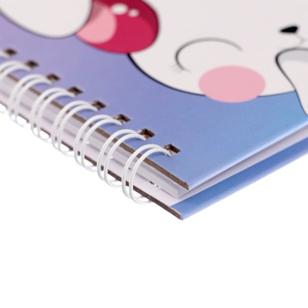 Notebook Gift Book on a lock, A6, 45 sheets, in a ruler, "Bunny"-2