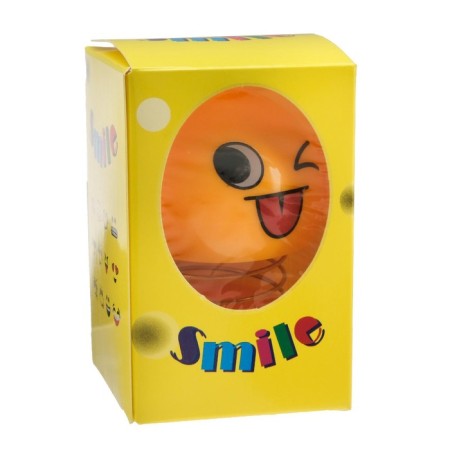 Smile on the spring, on the panel in the car, winks, yellow-3