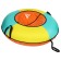 Winter Star tubing-vatter, Czech diameter 100 cm, red/yellow color
