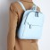 Women's backpack made of artificial leather with lightning, 2 pockets, blue color