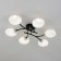 Ceiling chandelier Citilux "Florida" CL148165, 80x55x14.5 cm, 6x60W, E14, Black Color Black