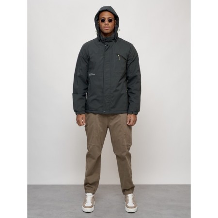 Sports male jacket, size 52, dark gray color-10