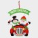Decorative decoration (suspension) "Santa Claus and a snowman on a car" 40x34 cm