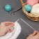 The knitting needles are circular, for knitting, with Teflon coating, with plastic fishing line, D = 4 mm, 14/80 cm