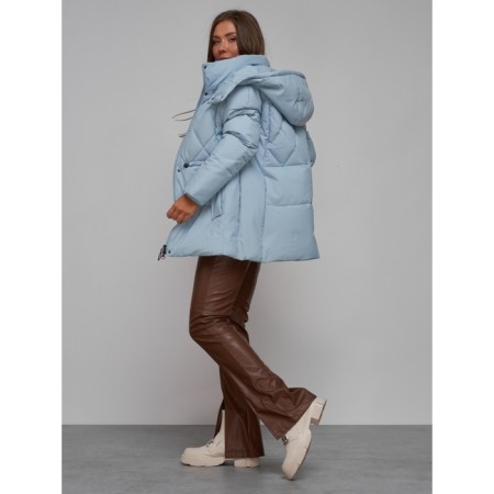 Winter jacket female, size 50, blue color-15