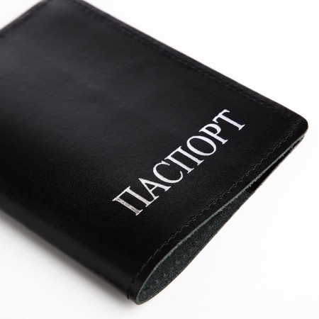 Cover for passport, black color-3