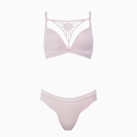Female set (top/panties), powder color, size 75V-8