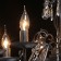 Aurora chandelier, 8x60W E14, black color, silver