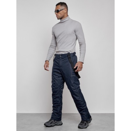 Semi-combineson ski insulated male winter, size 56, dark blue color-16