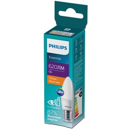 Sovetodiode lamps Philips P45, 6 W, E27, 620 LM, 2700K, glow warm white-1