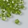 Plastic beads "Crystal polyhedron. Dark olive" Transparent set of 20 g 1x1x1 cm