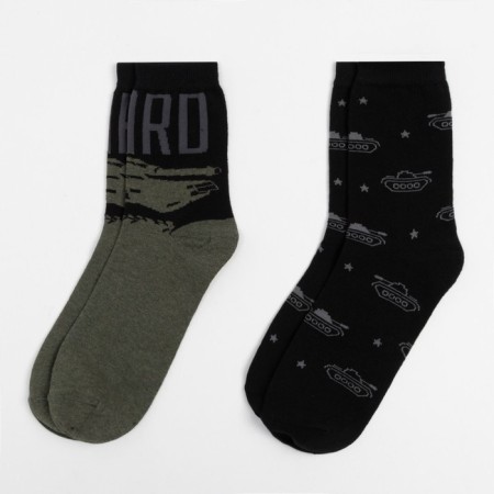 Set of men's socks "February 23" 2 pairs, size 41-44 (27-29 cm)-1