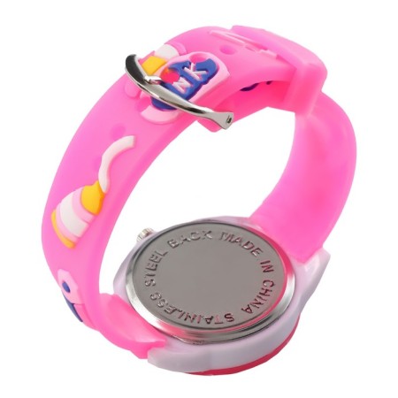 Watch of nursery, "artist", D-3 cm, strap silicone L-20 cm, pink-3