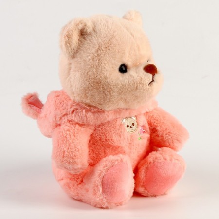 Soft toy "Bear" in a suit, 23 cm, pink color-1