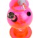 Bong, H-20.5 cm, "Skull", with a grinder, acrylic, pink