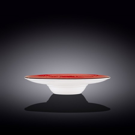 Deep plate Wilmax England Spiral, D = 27 cm, 250 ml, red color-1
