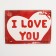Foil ball 16 "I love you", capital letters, red color