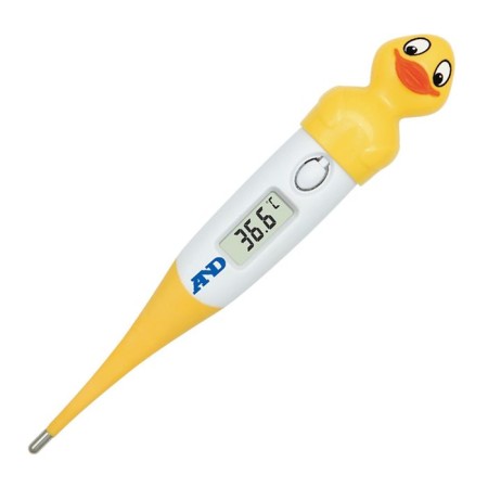 Electronic thermometer A&D DT-624, moisture-proof, flexible tip, memory, "duckling"