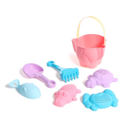 Sanding set No. 9 "Africa": bucket, 4 molds, spatula, rake, mix
