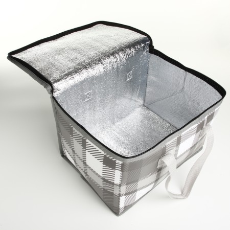 Bag thermo cell 14.5l, 30*22*22cm, lightning department, foil, gray-2