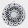 A set of serving napkins on the table of the mandalas, 4 pcs, d = 38 cm, white color