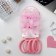 Hair Set "Coquette" (4 gum 4 cm, 2 clamps 7 cm) Tenderness, pink